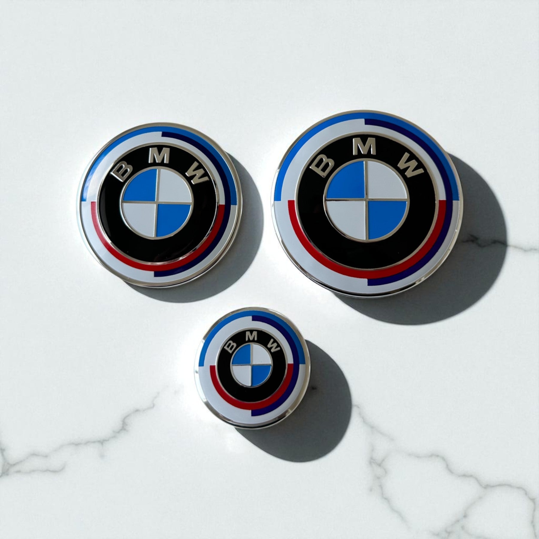 3Pcs BMW Emblem / Badge For Steering Wheel, Hood, Trunk
