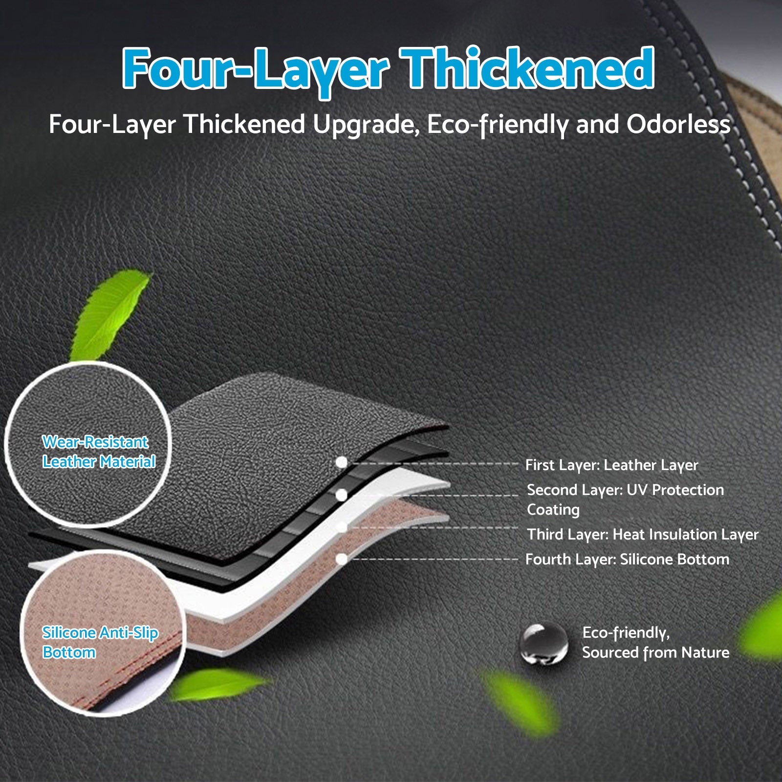 Dash Mat Anti-Slip Microfiber Leather Suitable For Mitsubishi Outlander 2021-2025